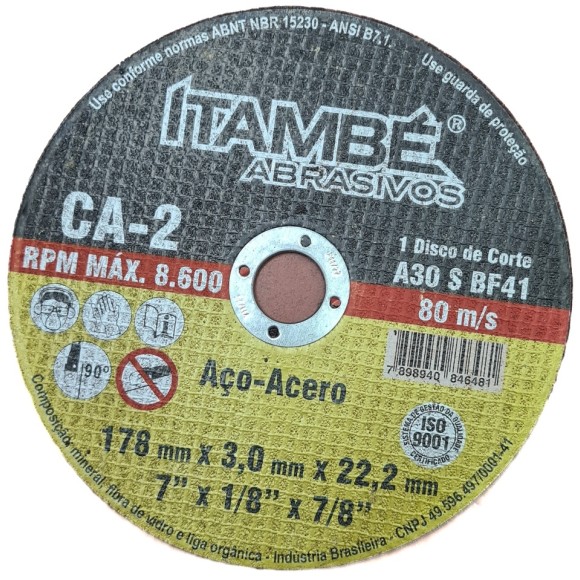 Disco Ferro 7X1/8X7/8" ITAMBE